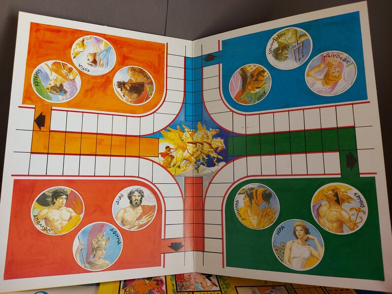 8 Mythical Mythic Heroes Greek Board Game Rare Vintage 8 in 1 Etsy