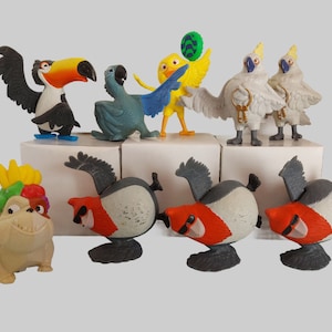 Vibrant Rio the Movie Bird Figurines - McDonald’s Happy Meal Toys - Whimsical Advertising Collectibles - Perfect Gift for Kids & Bird Lovers