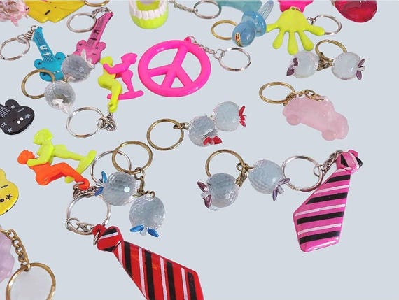 Retro Keychain Bundle: 80s-90s Nostalgic Keyring … - image 8