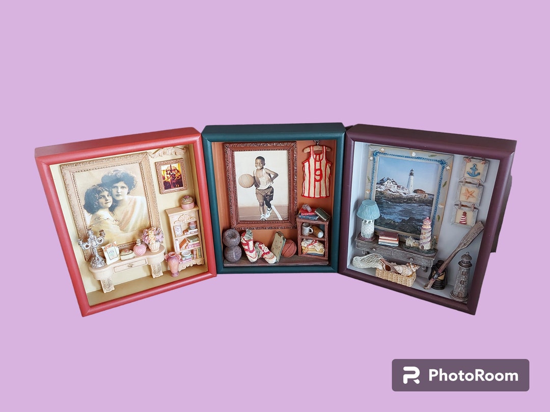 Shadow Box For Miniatures Shadow Box Roombox Diorama 3D Art Dollhouse Miniature Box Frame Wall ...