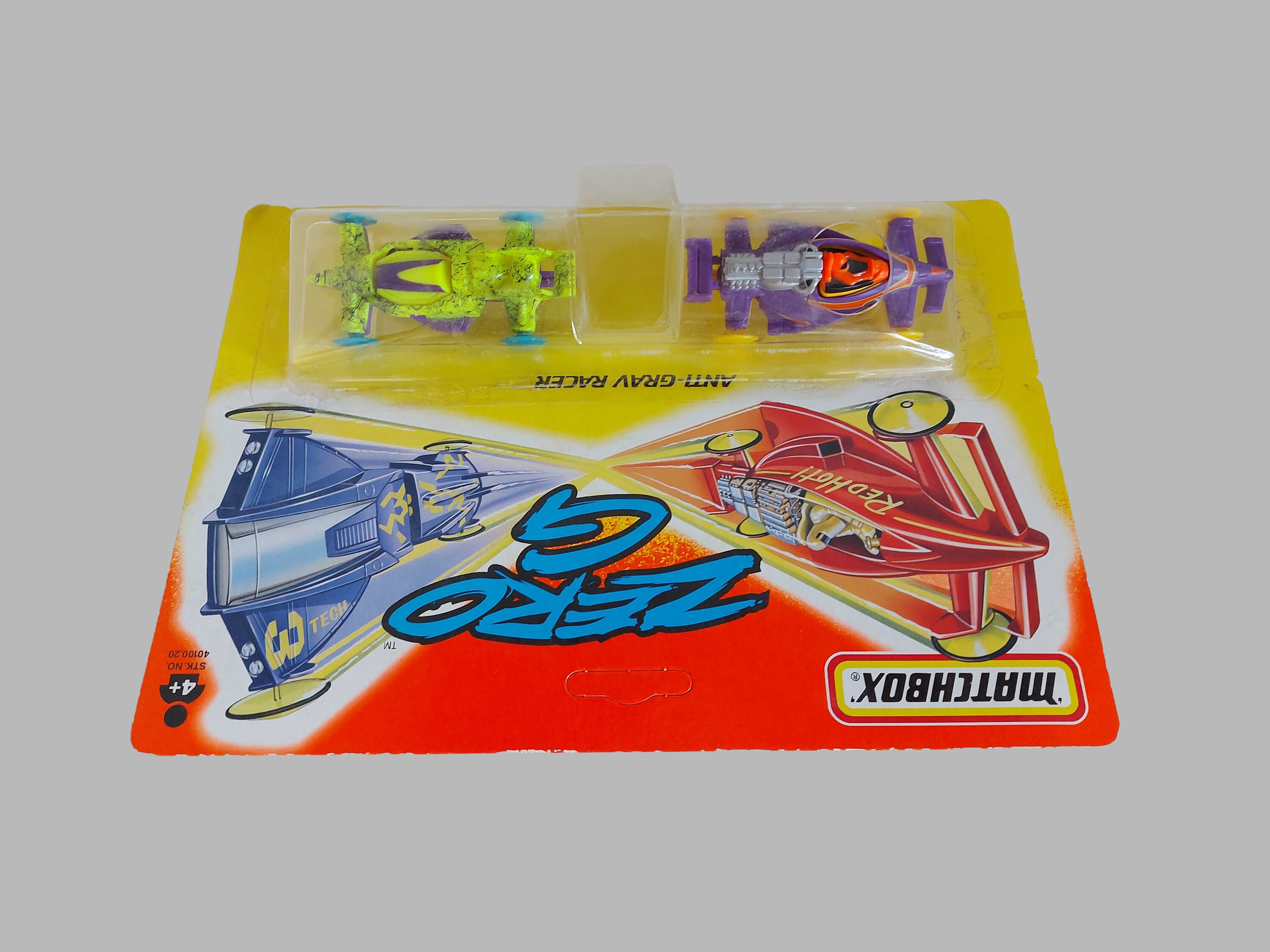 1995 Vintage Matchbox Zero G Anti-gravity Racer Set - Sky