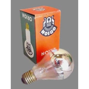 Vintage German Orion Light Bulb - Silver Mirrored Cup - Incandescent Lamp light bulb - 100w E27 - Nos Retro Lighting - Elegant Home Decor