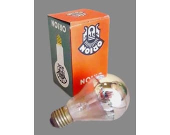 Vintage German Orion Light Bulb: Silver Mirrored Cup, 100w E27, NOS
