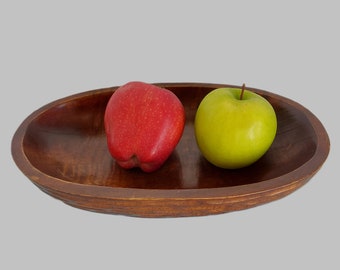 Eleganz in Walnuss – Handgefertigte ovale Holzschale für rustikales Essen, Dekorieren und Verschenken – Küchenzubehör und einzigartiger Wohndekor-Akzent