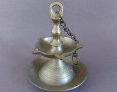 Vintage Brass Ethnic Design Diya Indian Hanging Oil Lamp With Chain Home Decor Unigue Novelty Gifts