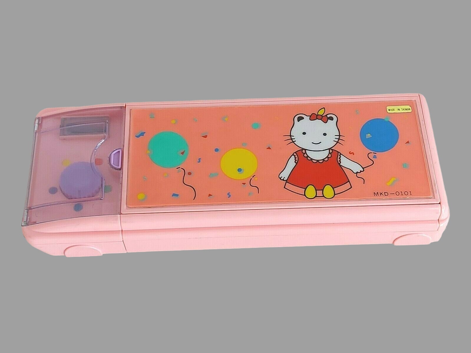 Vintage Hello Kitty Pencil Case: Pink Car, Mechanical Multi