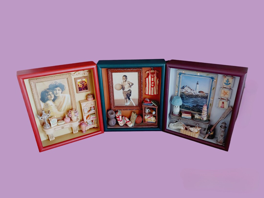 Shadow Box Diorama Miniature Room Frame 3D Art Dollhouse Wall Art ...