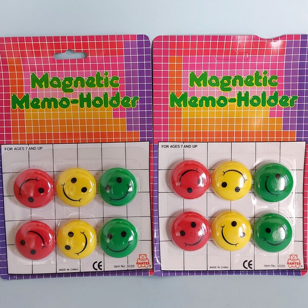 Fridge Magnets Smiley Face Emoji White Board Magnetic Memo Holder Kitchen Decoration Office Accessories