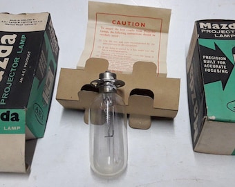 Vintage Mazda Projector Lamp: Retro Airfield Lighting (NOS)