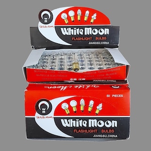 5/10 pcs Set - Vintage Screw Base Flashlight Bulbs - 2.5V 0.3A  - New Old Stock - Retro Lighting Accessories