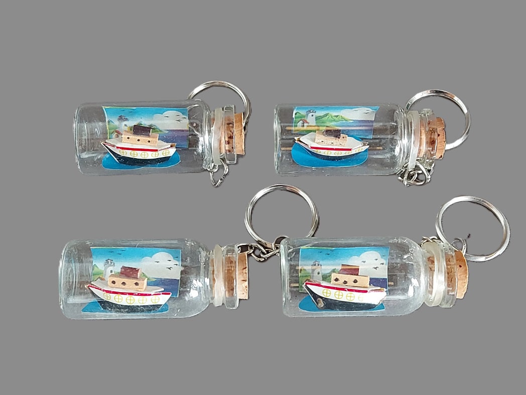 Container Ship Keychain Ship In A Bottle Keychains