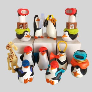 Jouets pour Happy Meal McDonald's - Figurines de film DreamWorks 2008-14 Les pingouins de Madagascar - Publicité de collection - Cadeau pour les enfants et les amateurs d'oiseaux