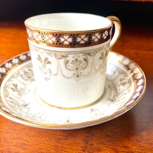 Elegant Antique Cauldon China Demitasse Duo