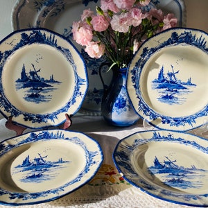 Antique Royal Doulton Norfolk Dinner Plates (Set of 4)
