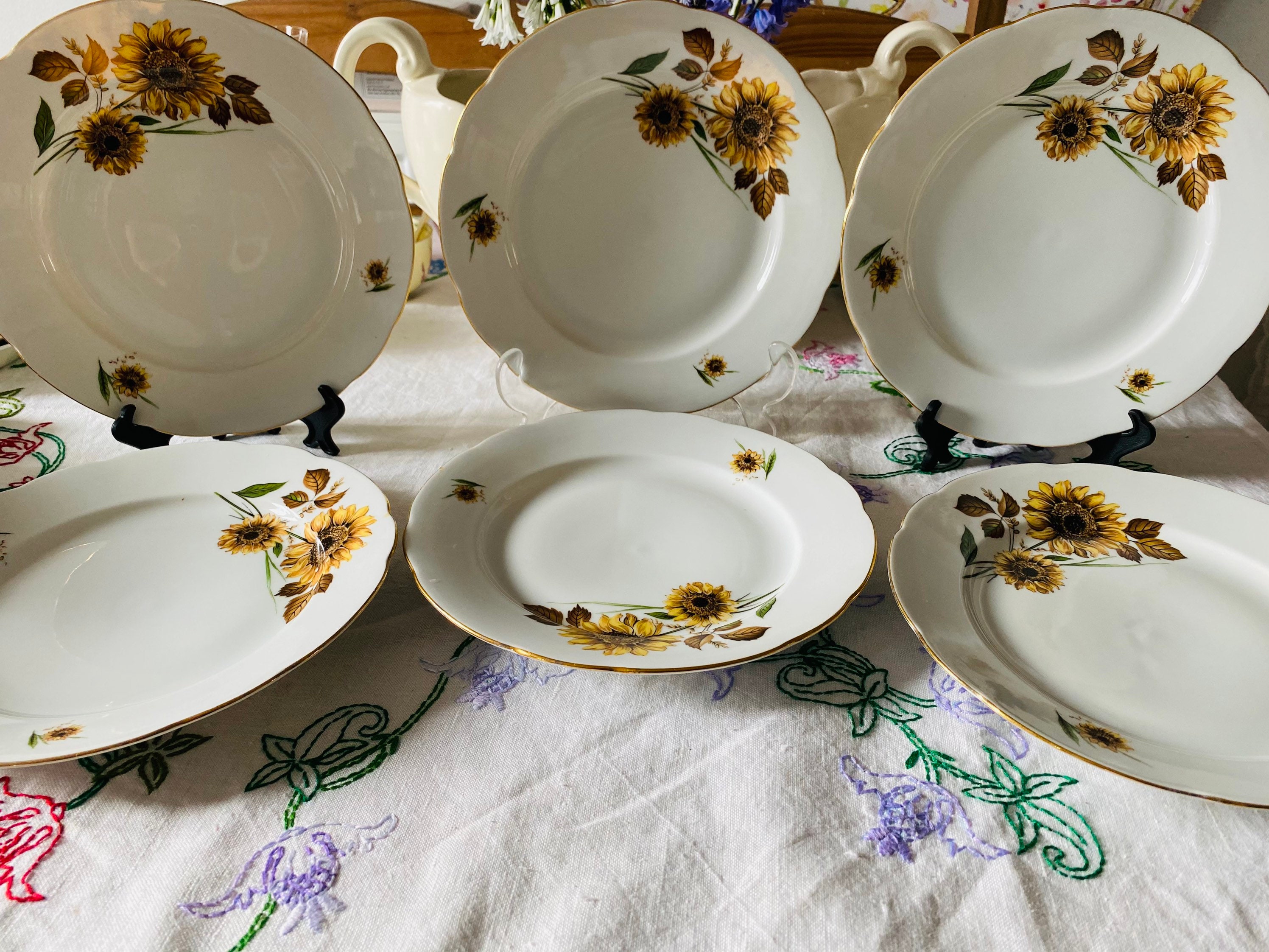 Vintage MZ Altrohlau Czechoslovakia Porcelain Salad Plates X 6 - Etsy