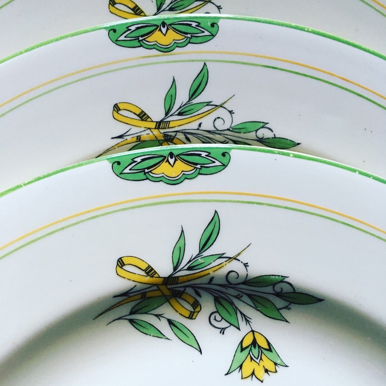 Antique Minton Art Deco Part Plate Set