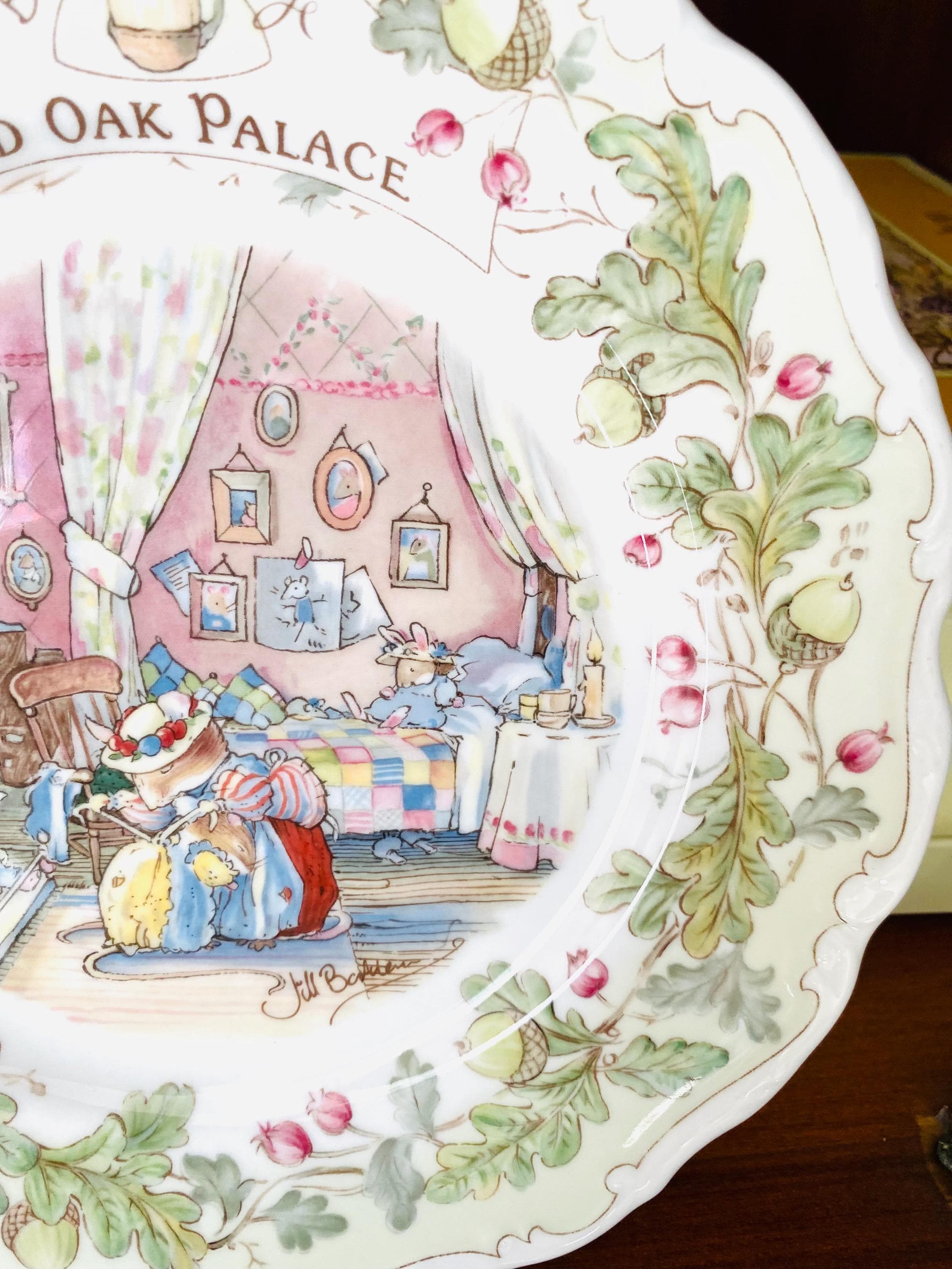 ロイヤルドルトンブランブリーヘッジOLD OAK PALACEプレート Royal Doulton Brambly Hedge Old Oak Palace Plate - Etsy