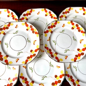 Gorgeous Vintage Duchess Honesty Square Tea Plates x 14