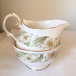 Gorgeous Vintage Duchess Greensleeves Sugar and Creamer Set
