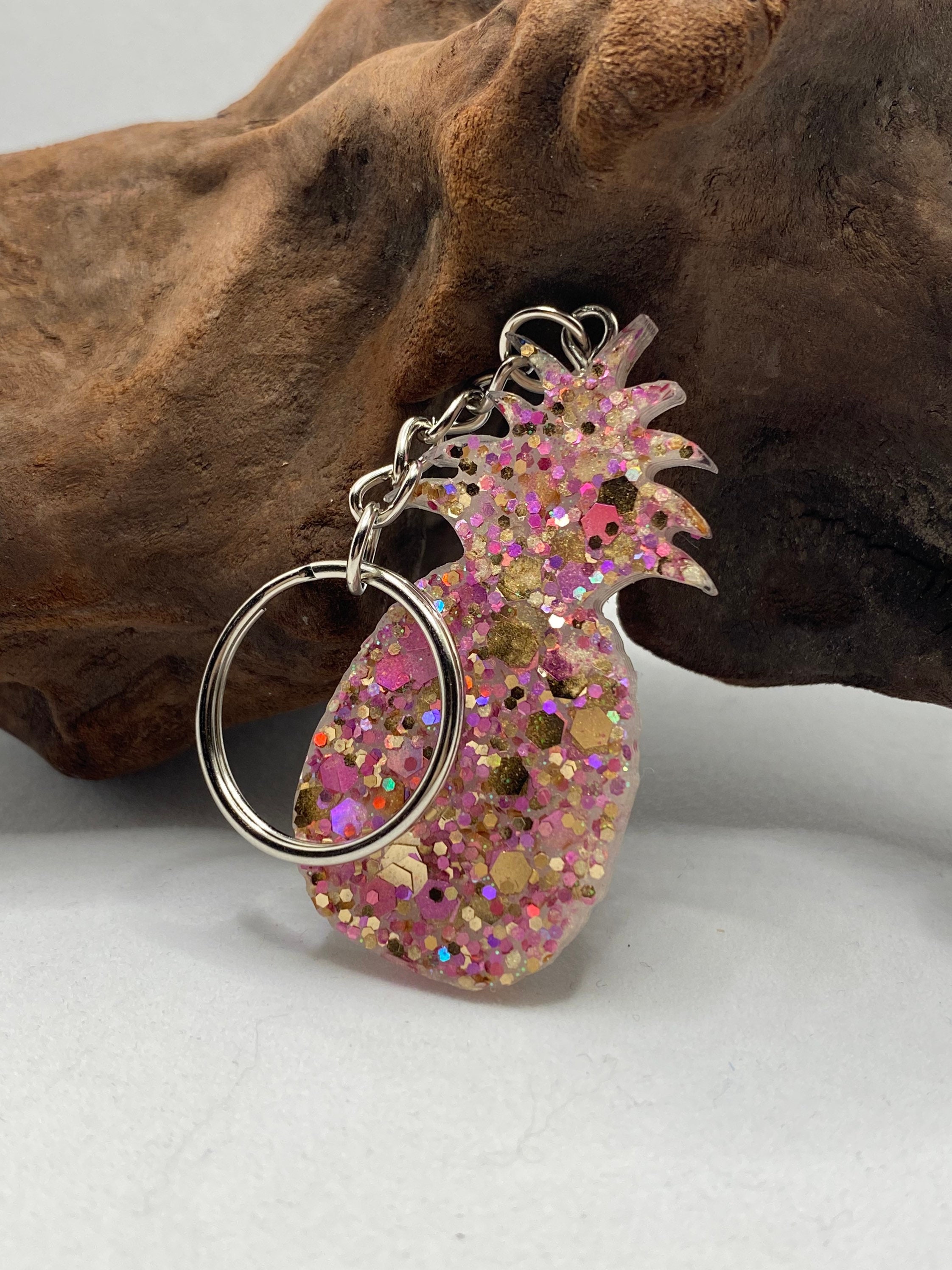 Adorable and sparkly pineapple keychain Etsy