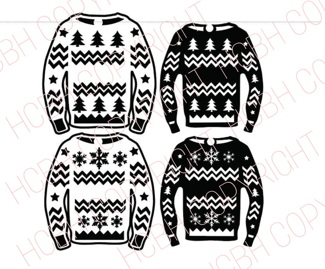 Tacky Christmas Jumper for Personalising With Name Cut Files Etsy UK