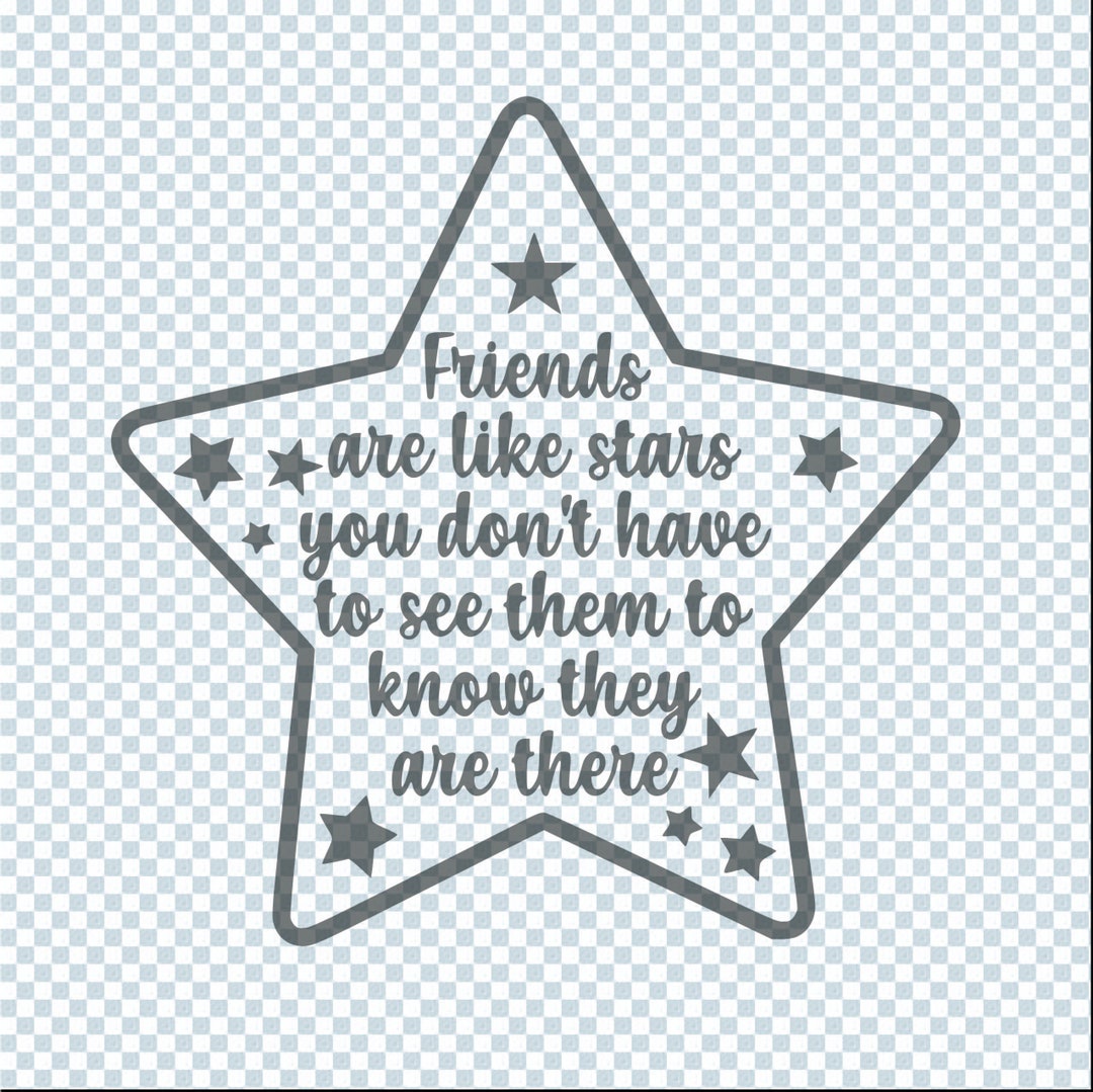 Friendship Token Keepsake Friends Are Like Stars You Etsy