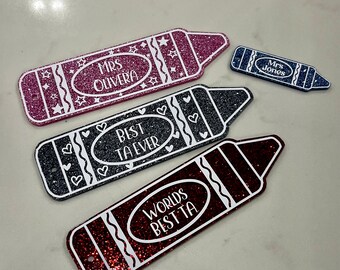 Crayon Bundle SVG Cut File for Vinyl in png. jpg. dxf. svg Bookmark and Keyring to fit woodform acrylic blanks