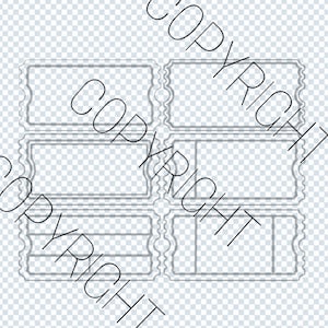 Ticket Border Bundle SVG geschnitten Datei für Vinyl in png. jpg. dxf. svg