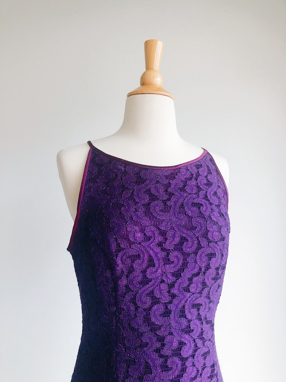 GUNNE SAX Purple Lace Vintage 90's Formal Dress size | Etsy