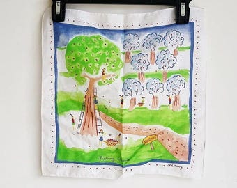 90's VINTAGE OLD NAVYCherry Orchard Scarf One Size