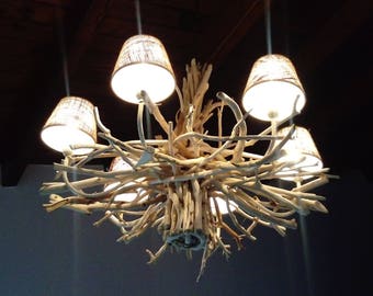 driftwood chandelier etsy