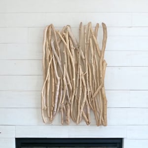 Driftwood wall decor,wall art,wood panel,wall sculpture,mantel fireplace decor,beach,coastal,nautical,modern,rustic,farmhouse,wall hanging