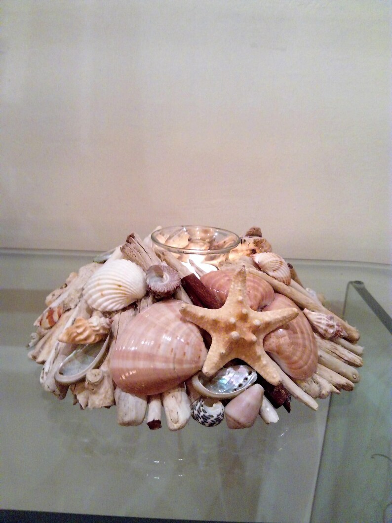 Treibholz Kerzenhalter Holz Muscheln Seestern Strand Etsy