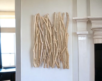 Driftwood wall decor, Organic natural coastal decoration