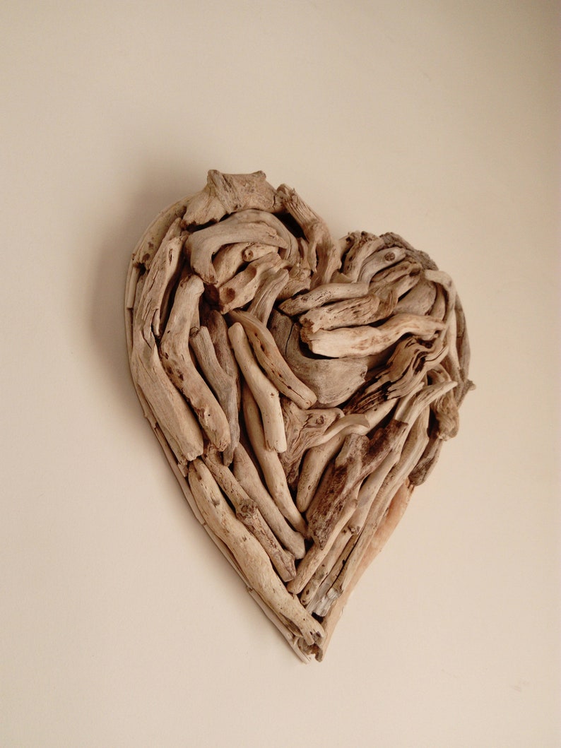 Driftwood heart 16x15wood hanging wreathwall Etsy