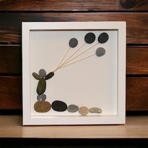 Pebble framed art,,driftwood art,frames,wall decor,hanging frames,beach decor,coastal,nautical,lake,cottage,shadow box art,housewarming gift