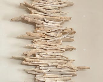バリ島産流木ウォールアート：23インチの素朴な手作りフレーム
