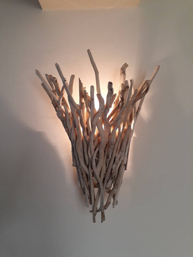 Driftwood wall lampwood wall lightingdriftwood Etsy
