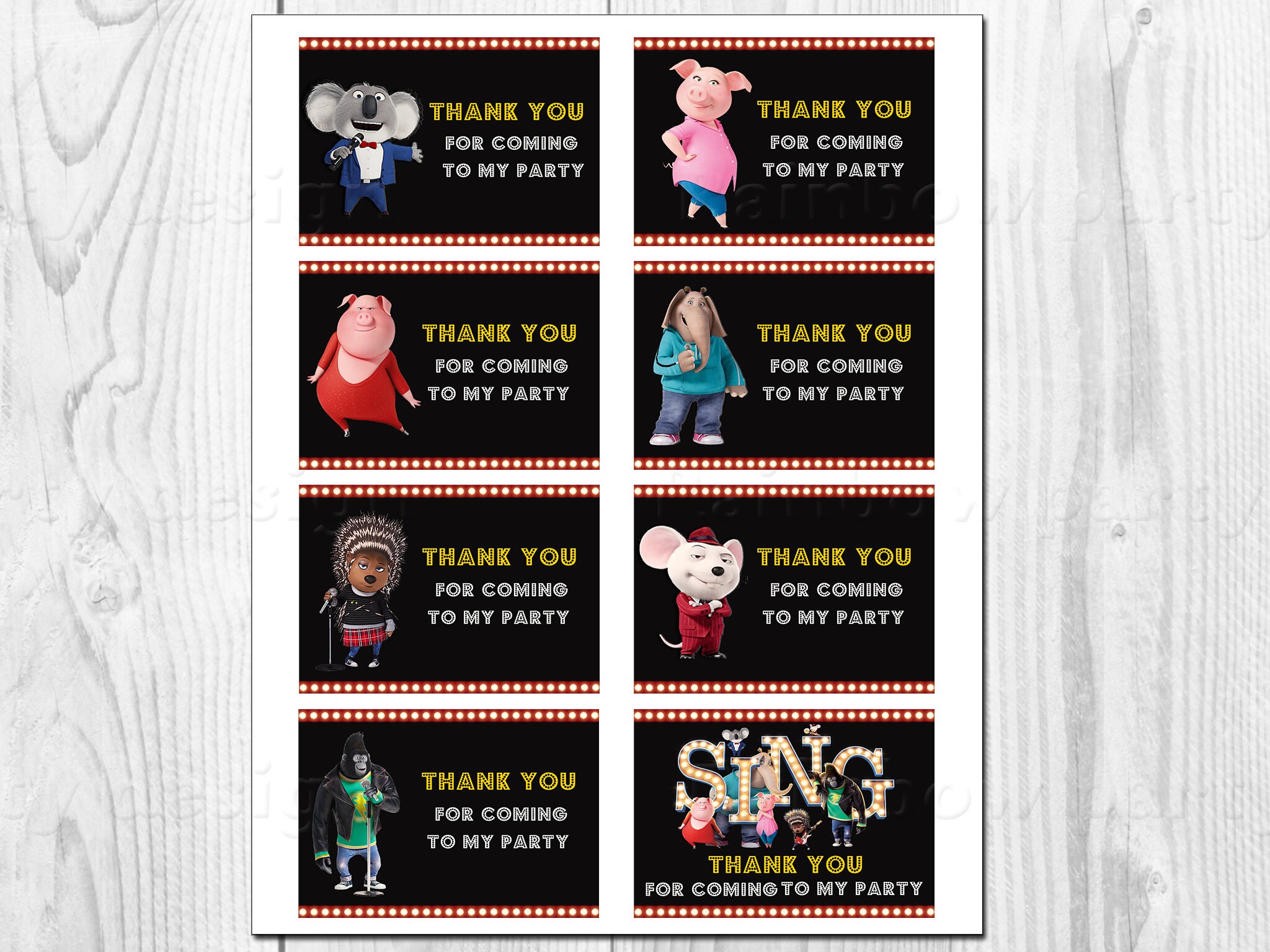 Sing invitation printable Sing birthday invitation Sing movie | Etsy