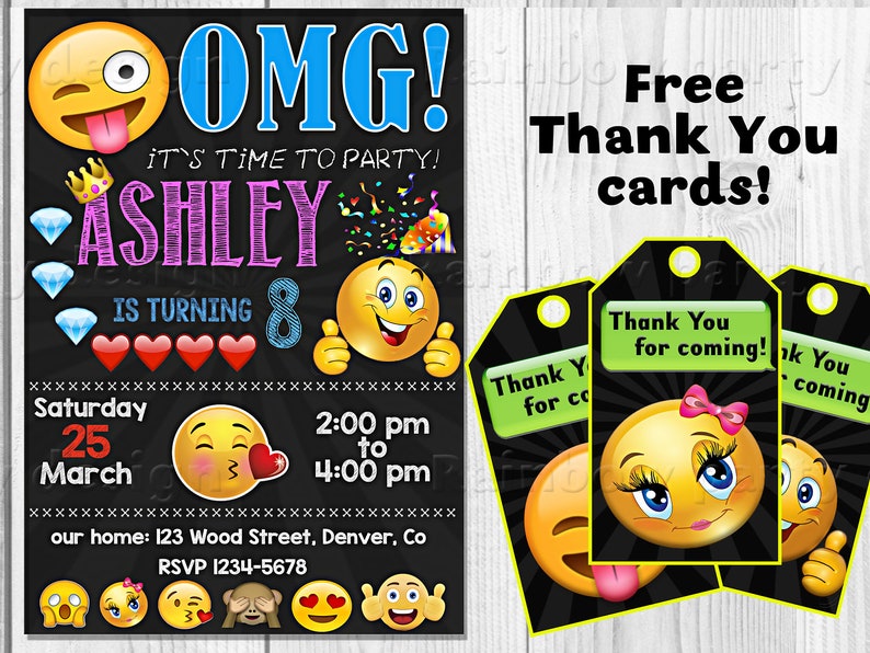 Fetes Occasions Speciales Personnalise Emoji Theme Enfants Anniversaire Invitations Thank You Cartes Maison Pokupec Hr Fetes Occasions Speciales Personnalise Emoji Theme Enfants Anniversaire Invitations Thank You Cartes Maison Pokupec Hr