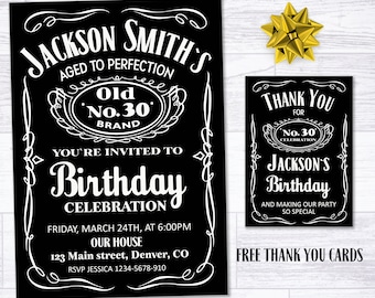 Jack Daniels Invitation Etsy