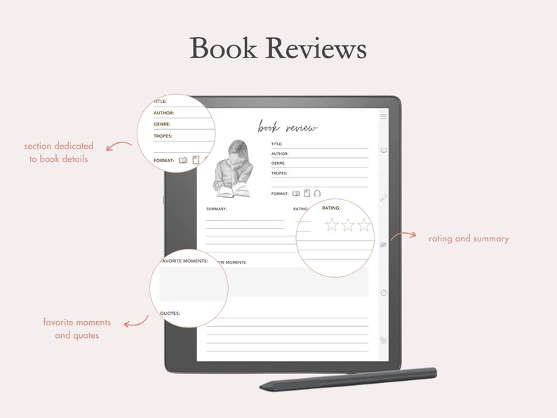 Reading Journal for Kindle Scribe, Customize Your Kindle E-reader, Meet ...