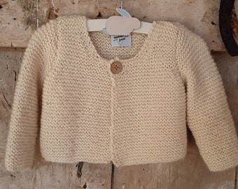 Cardigan "Tricoti Tricota" en alpaca