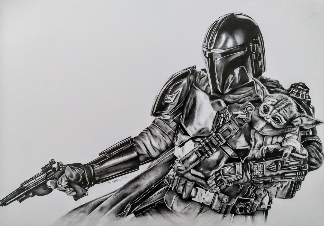 The Mandalorian Graphite Etsy