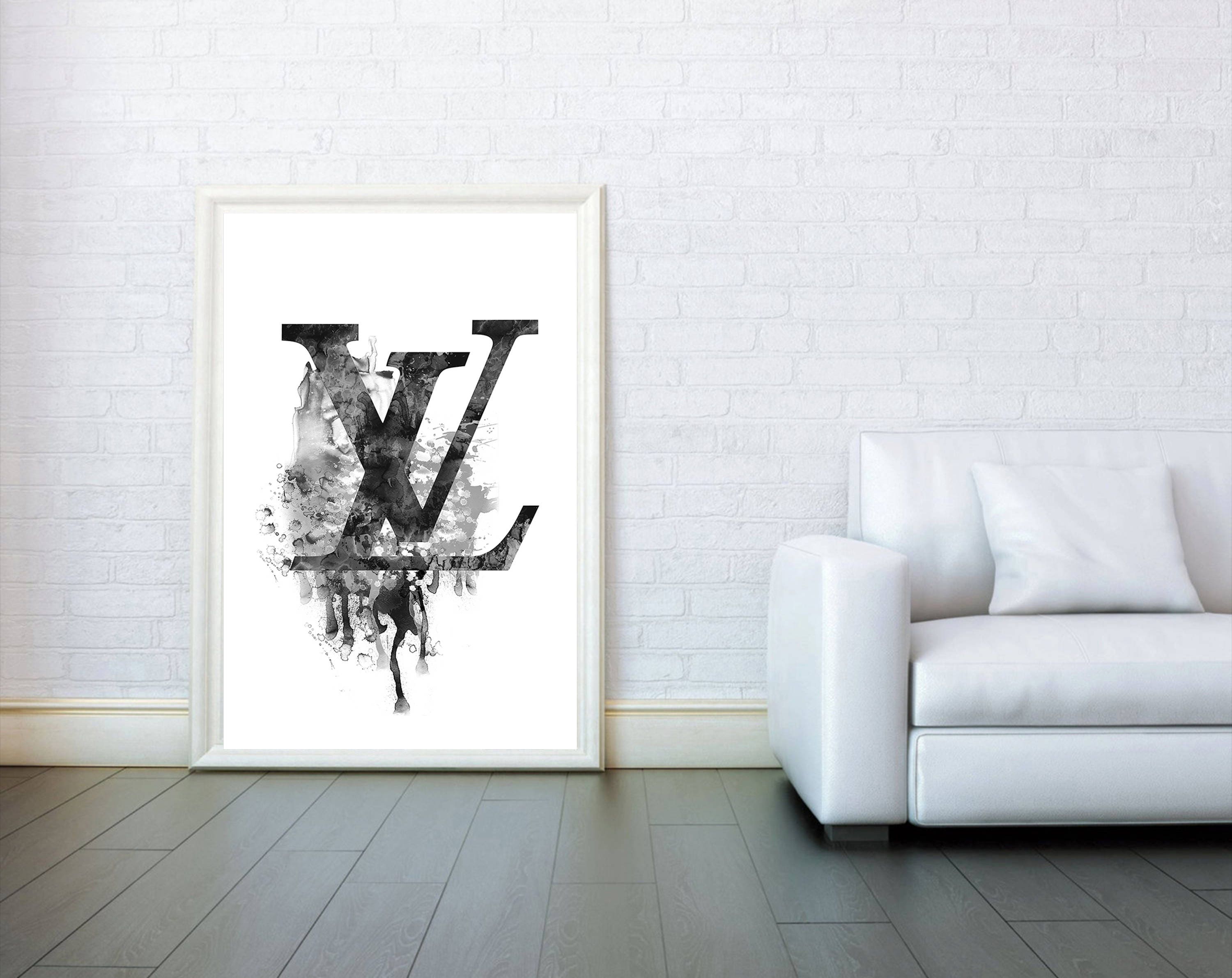 Watercolor Sign inspired by Louis Vuitton logo poster. Fashion | Etsy