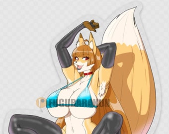Miko inari fox die-cut sticker JAV ver 2.0
