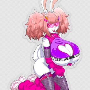 Bunny girl Tsuki cyber rabbit ver. die-cut sticker