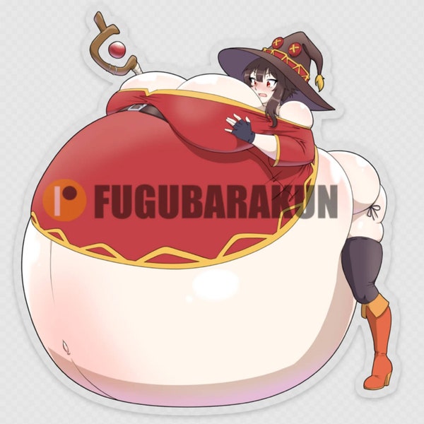 Explosion witch inflation die-cut sticker