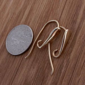 Top Quality Vermeil 24k Gold over Sterling Silver Hooks earwires Findings Ear wires Earrings Dangling