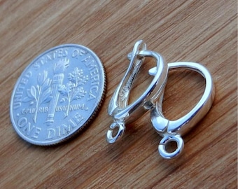 Sterling Silver 925 Leverback Earrings Ear Wires Jewelry Findings